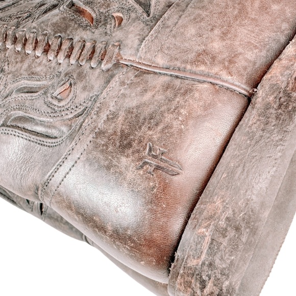✿FINAL💰DROP✿ Frye Dark Brown Wyatt Overlay Boots - Picture 15 of 16
